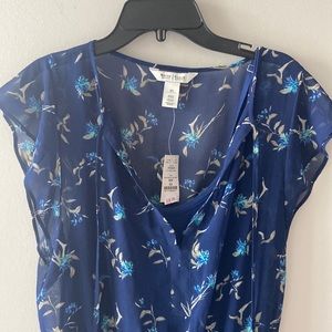 White House Black Market Blue Long Dress